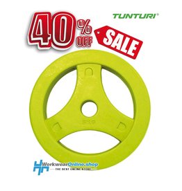 Sport Tunturi Aerobic Weight Plate - Dumbbell weights - 1 x 5 kg - Ø 30 mm - Yellow