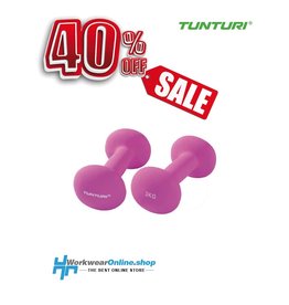 Sport Haltères Tunturi - Néoprène 2x 3 kg - Rose Fluo