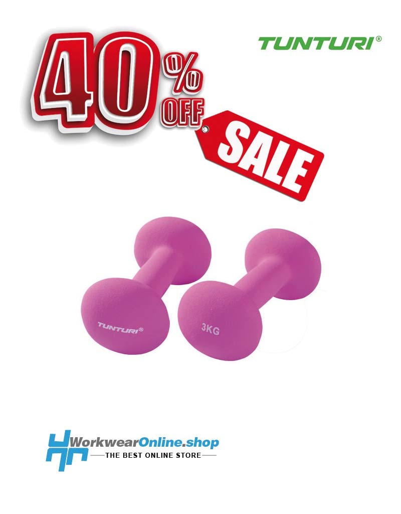 Sport Tunturi Dumbbells - Neoprene 2x 3 kg - Fluor Pink