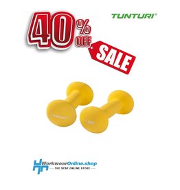 Sport Haltères Tunturi - Néoprène 2x 1,5 kg - Jaune Fluor