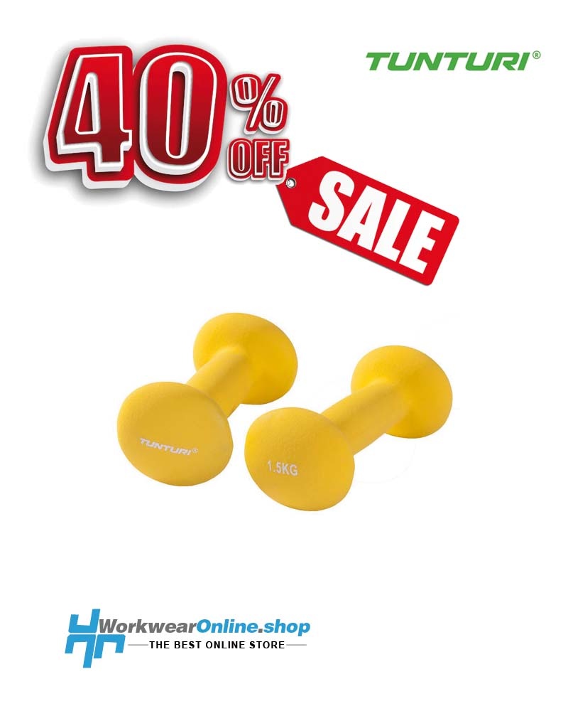 Sport Tunturi Dumbbells - Neoprene 2x 1.5 kg - Fluor Yellow