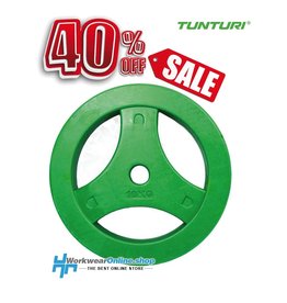 Sport Tunturi Aerobic Weight Plate - Dumbbell weights - 1 x 10 kg - Ø 30 mm - Green