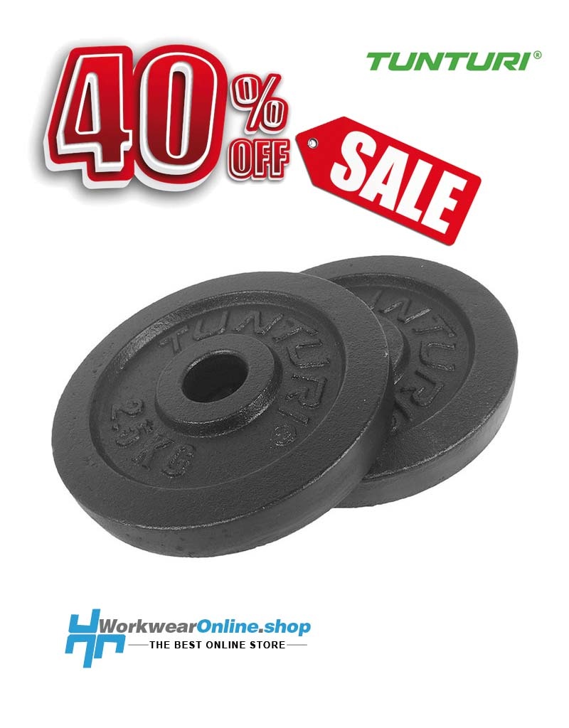 Sport Plaques de musculation Tunturi - Haltères - 2 x 2,50 kg
