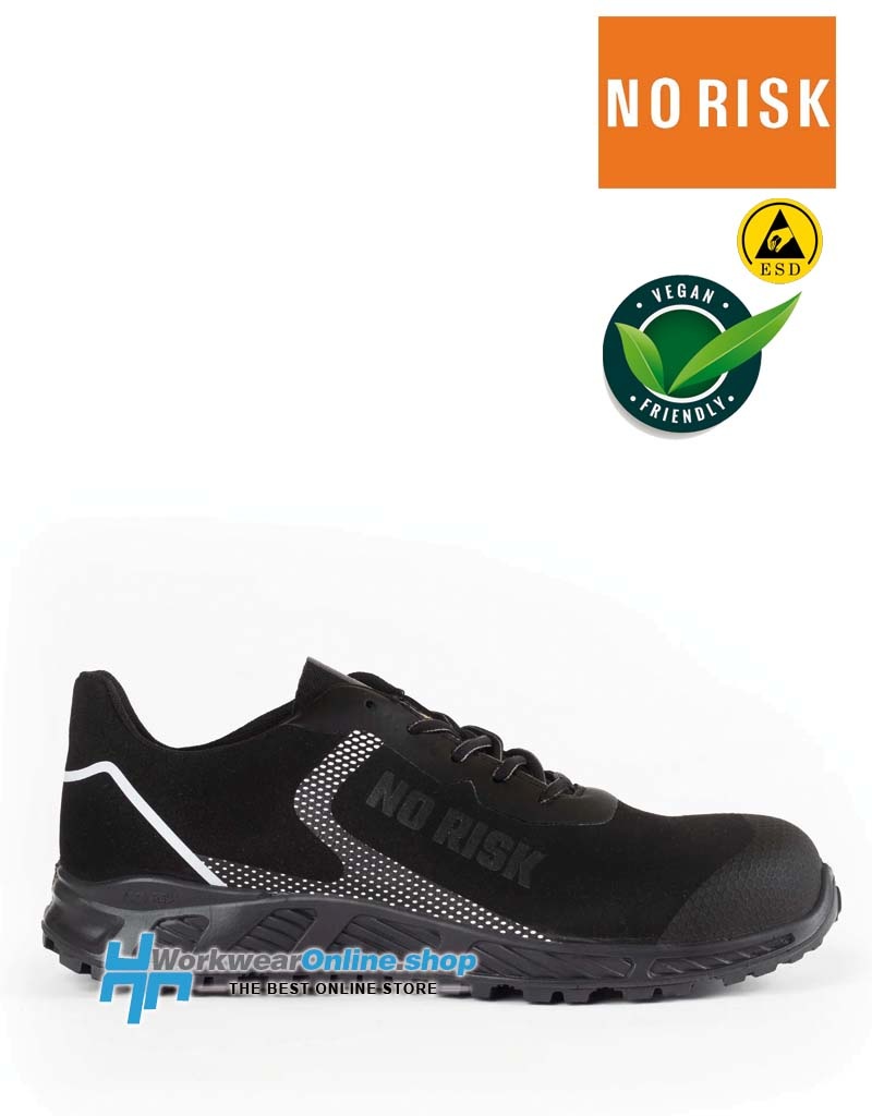 NO RISK Safety Shoes No Risk Safety Sneaker Black Panther -ESD