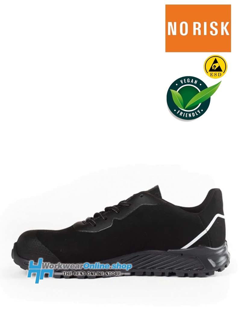 NO RISK Safety Shoes Baskets de sécurité sans risque Black Panther -ESD