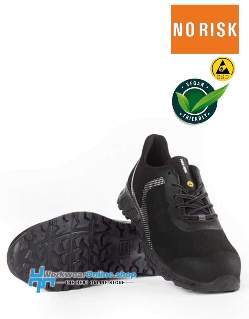 NO RISK Safety Shoes Baskets de sécurité sans risque Black Panther -ESD