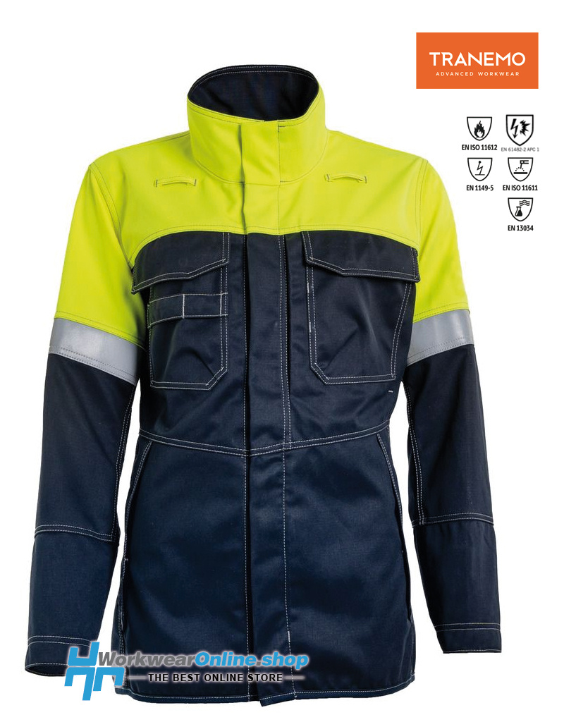 Tranemo Workwear Tranemo Workwear 5737-88 Cantex Weld Stretch Chaqueta de trabajo de alta visibilidad para mujer