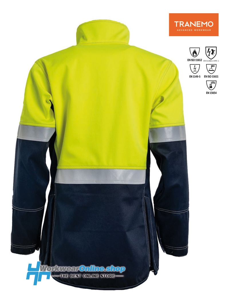 Tranemo Workwear Tranemo Workwear 5737-88 Cantex Weld Stretch Chaqueta de trabajo de alta visibilidad para mujer