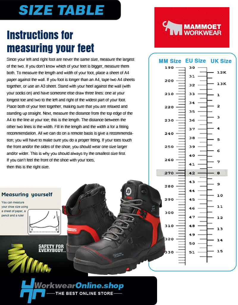 Mammoet Safety Shoes Cabrestante para calzado de seguridad Mammoet Mid