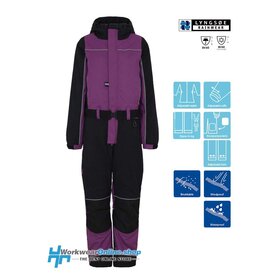 Lyngsøe Rainwear  Lyngsoe Dames Winteroverall LR3033 Paars/Zwart