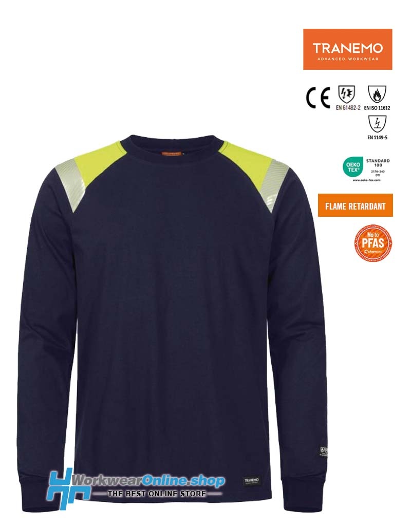 Tranemo Workwear Tranemo Workwear 6372-89 FR Camiseta de alta visibilidad manga larga