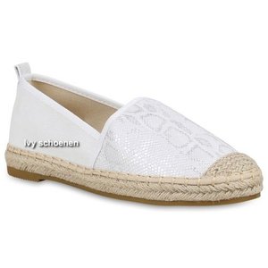 Espadrilles SNAKE- Wit/Zilver