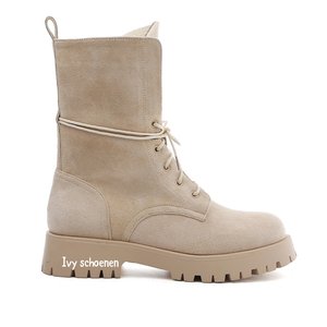  Boots CAMILLA - Beige Suéde look