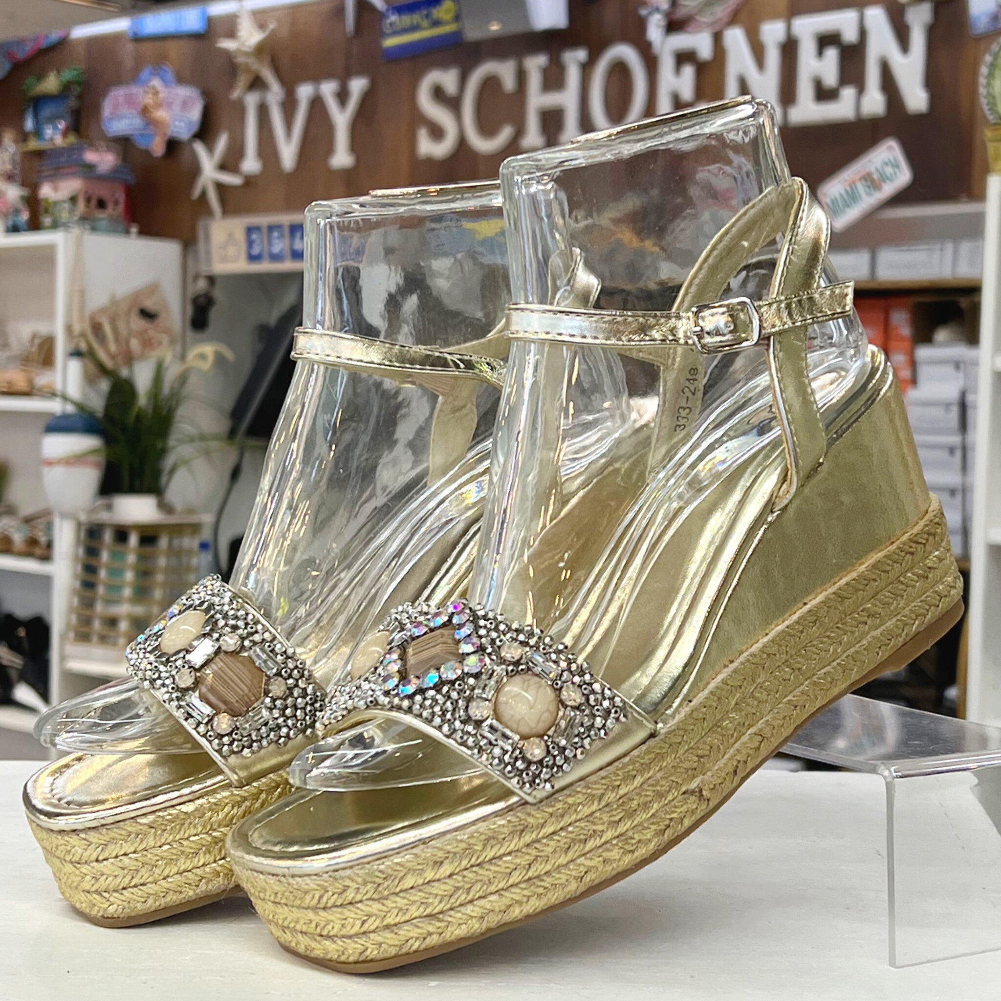 Sleehak CARLINO Goud Ivyschoenen