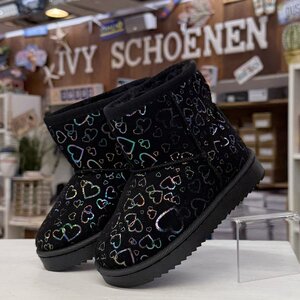 Enkellaars KITTO HEARTS - Zwart