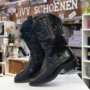 Enkellaars SUNSHINE - Zwart Pu