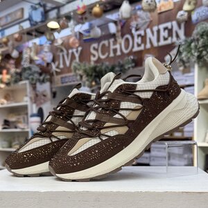 Sneaker JANINE - Bruin glitter