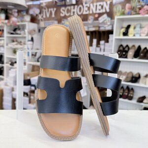 Slippers HAPPY - Zwart