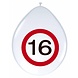 Ballonnen 16 Jaar Verkeersbord 30cm 8st Ballonnen 16 Jaar Verkeersbord 30cm 8st