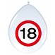 Ballonnen 18 Jaar Verkeersbord 30cm 8st Ballonnen 18 Jaar Verkeersbord 30cm 8st