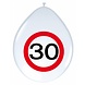 Ballonnen 30 Jaar Verkeersbord 30cm 8st Ballonnen 30 Jaar Verkeersbord 30cm 8st