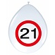 Ballonnen 21 Jaar Verkeersbord 30cm 8st Ballonnen 21 Jaar Verkeersbord 30cm 8st