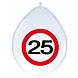 Ballonnen 25 Jaar Verkeersbord 30cm 8st Ballonnen 25 Jaar Verkeersbord 30cm 8st