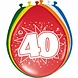 Ballonnen 40 Jaar 30cm 8st Ballonnen 40 Jaar 30cm 8st