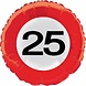 Helium Ballon 25 Jaar Verkeersbord 43cm leeg Helium Ballon 25 Jaar Verkeersbord 43cm leeg