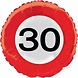 Helium Ballon 30 Jaar Verkeersbord 43cm leeg Helium Ballon 30 Jaar Verkeersbord 43cm leeg