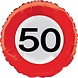 Helium Ballon 50 Jaar Verkeersbord 43cm leeg Helium Ballon 50 Jaar Verkeersbord 43cm leeg