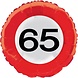 Helium Ballon 65 Jaar Verkeersbord 43cm leeg Helium Ballon 65 Jaar Verkeersbord 43cm leeg