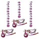 Geboorte Hangdecoratie Meisje 25cm 3st Geboorte Hangdecoratie Meisje 25cm 3st