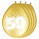 Ballonnen 50 Jaar Goud Metallic 30cm 8st Ballonnen 50 Jaar Goud Metallic 30cm 8st