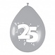 Ballonnen 25 Zilver Party 30cm 6st Ballonnen 25 Zilver Party 30cm 6st