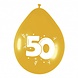 Ballonnen 50 Goud Party 30cm 6st Ballonnen 50 Goud Party 30cm 6st