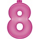Opblaascijfer 8 Roze 35cm Opblaascijfer 8 Roze 35cm