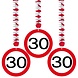 Hangdecoratie 30 Jaar Verkeersbord 75cm 3st Hangdecoratie 30 Jaar Verkeersbord 75cm 3st