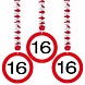 Hangdecoratie 16 Jaar Verkeersbord 75cm 3st Hangdecoratie 16 Jaar Verkeersbord 75cm 3st