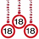 Hangdecoratie 18 Jaar Verkeersbord 75cm 3st Hangdecoratie 18 Jaar Verkeersbord 75cm 3st