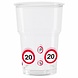 Bekers 20 Jaar Verkeersbord Plastic 350ml 8st Bekers 20 Jaar Verkeersbord Plastic 350ml 8st