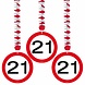 Hangdecoratie 21 Jaar Verkeersbord 75cm 3st Hangdecoratie 21 Jaar Verkeersbord 75cm 3st