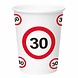 Bekers 30 Jaar Verkeersbord Karton 350ml 8st Bekers 30 Jaar Verkeersbord Karton 350ml 8st