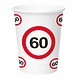 Bekers 60 Jaar Verkeersbord Karton 350ml 8st Bekers 60 Jaar Verkeersbord Karton 350ml 8st