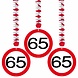 Hangdecoratie 65 Jaar Verkeersbord 75cm 3st Hangdecoratie 65 Jaar Verkeersbord 75cm 3st