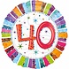 Helium Ballon 40 Jaar 43cm leeg Helium Ballon 40 Jaar 43cm leeg