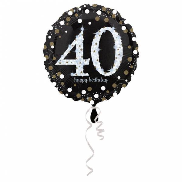 Ru Geavanceerd Aap Helium Ballon 40 Jaar Zilver 43cm leeg - Partywinkel