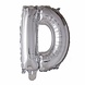 Folie Ballon Letter D Zilver XL 102cm leeg Folie Ballon Letter D Zilver XL 102cm leeg
