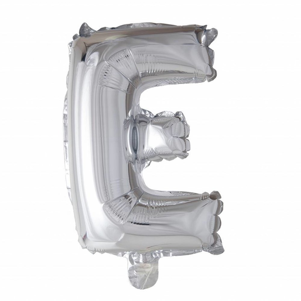 negeren ambitie Primitief Folie Ballon Letter E Zilver XL 102cm leeg - Partywinkel