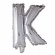 Folie Ballon Letter K Zilver XL 102cm leeg Folie Ballon Letter K Zilver XL 102cm leeg